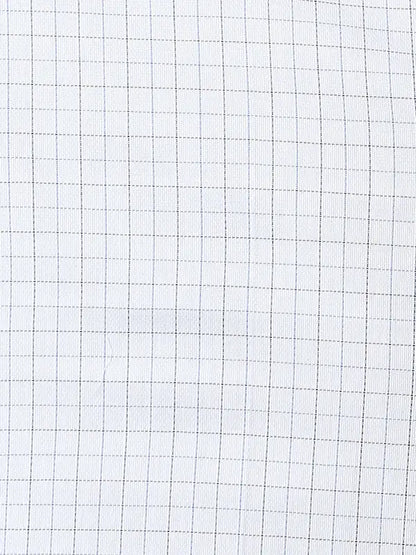 Men Blue Slim Fit Checks Cotton Shirts