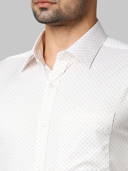 Raymond Men Fawn Print Slim Fit Cotton Shirts