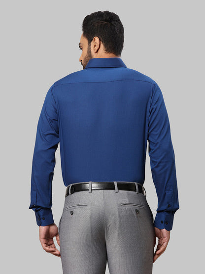 Raymond Blue Structure Slim Fit Cotton Formal Shirt