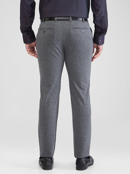Raymond Men Grey Solid Slim Fit Trouser
