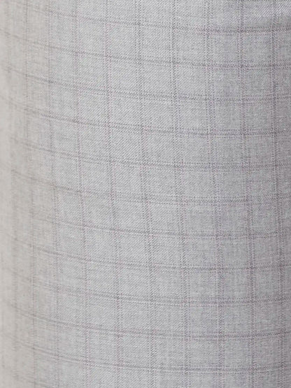 Raymond Contemporary Fit Checkered Medium Grey Trouser