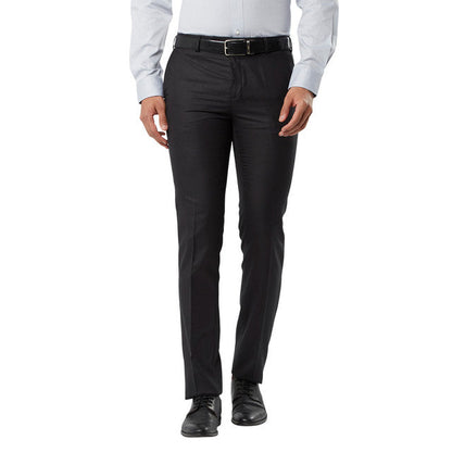Raymond Black Slim Fit Polyester Blend Trouser