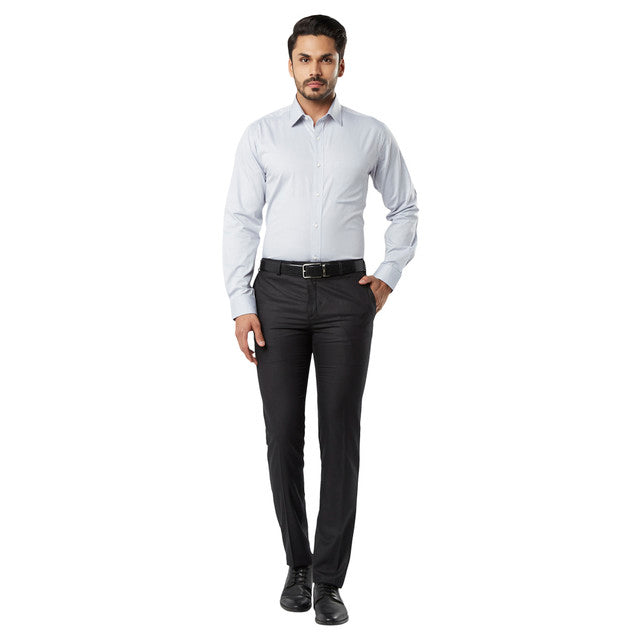 Raymond Black Slim Fit Polyester Blend Trouser