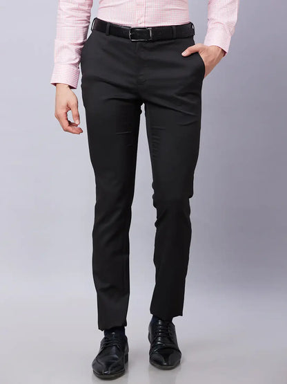 Raymond Men Brown Structure Slim Fit Polyester Blend Trousers