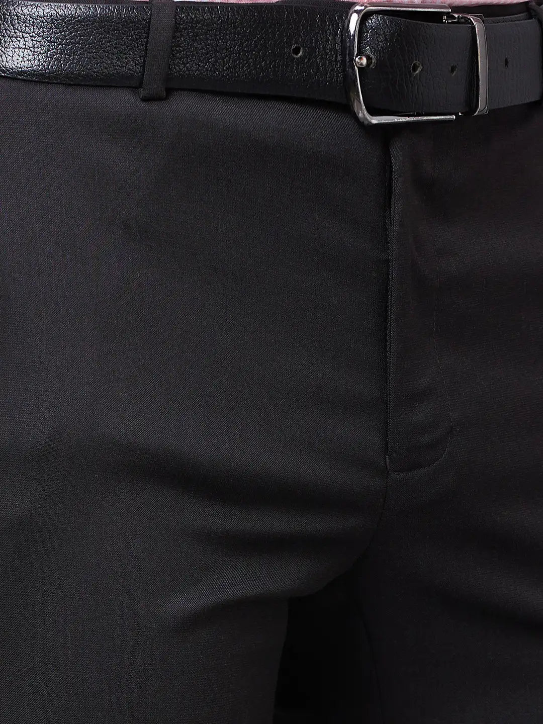 Raymond Men Brown Structure Slim Fit Polyester Blend Trousers