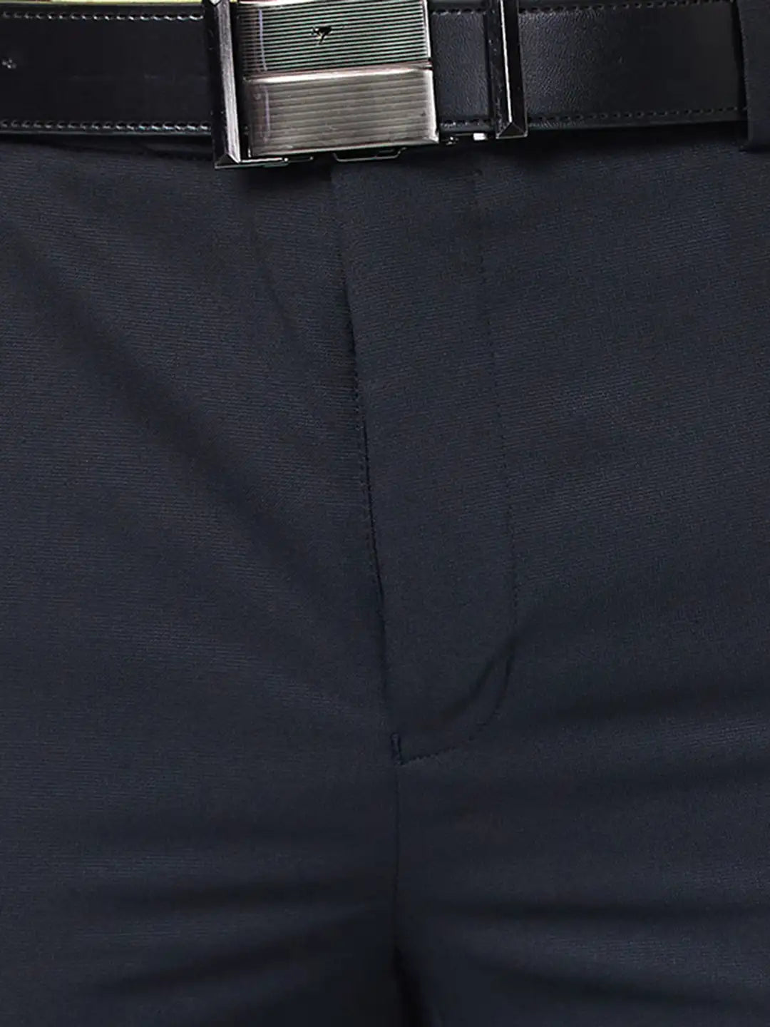 Raymond Men Blue Structure Slim Fit Polyester Blend Trouser