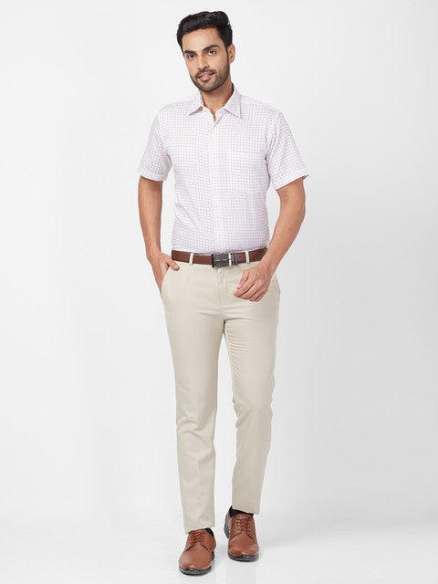 Raymond Men Brown Solid Slim Fit Polyester Blend Trouser