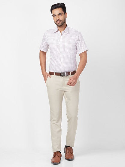 Raymond Men Brown Solid Slim Fit Polyester Blend Trouser