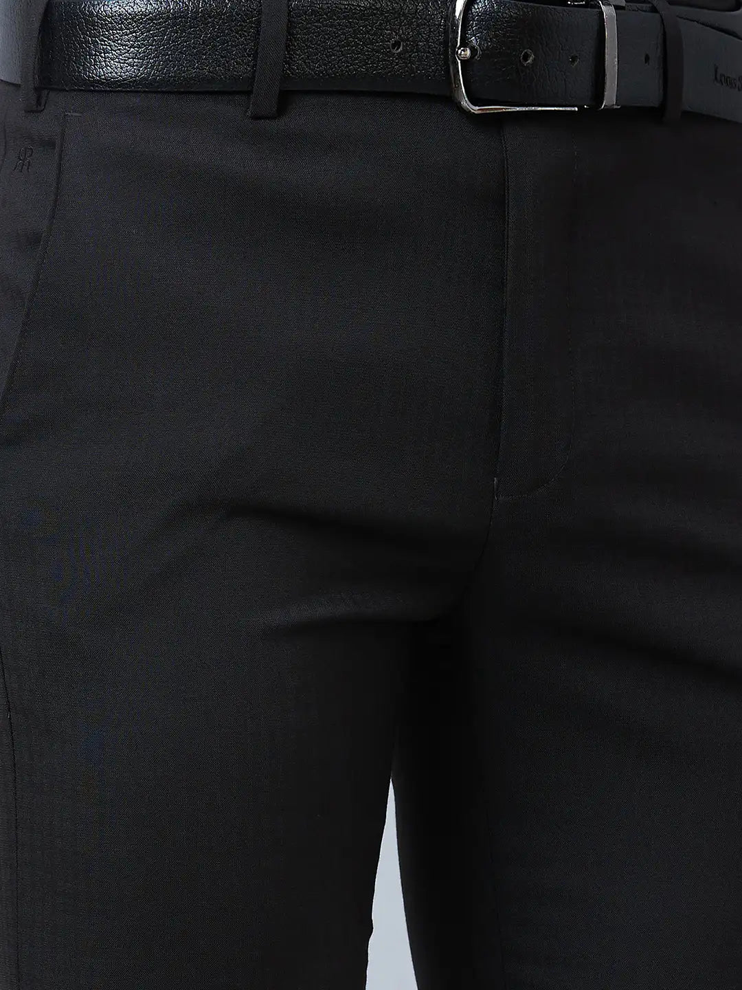 Raymond Men Brown Solid Slim Fit Polyester Blend Trouser