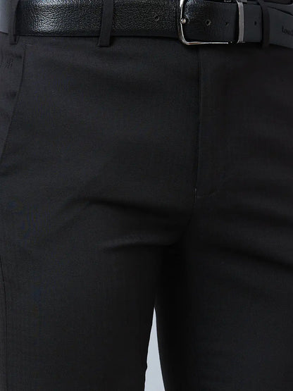 Raymond Men Brown Solid Slim Fit Polyester Blend Trouser