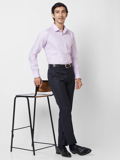 Raymond Men Blue Checks Slim Fit Polyester Blend Trouser