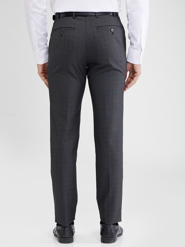 Raymond Green Checks Slim Fit Polyester Blend Trouser
