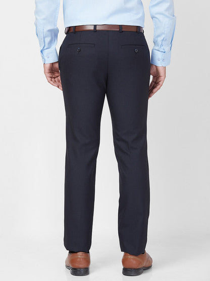 Raymond Men Blue Slim Fit Solid Trouser