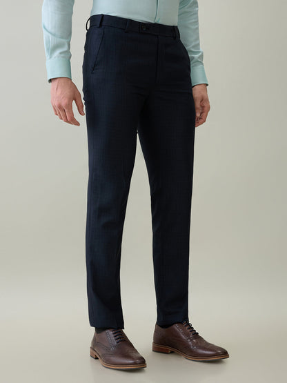 Raymond Men Brown Structure Slim Fit Polyester Blend Trouser