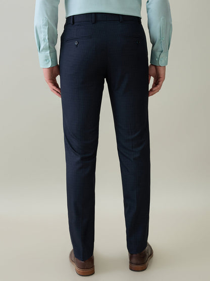 Raymond Men Brown Structure Slim Fit Polyester Blend Trouser