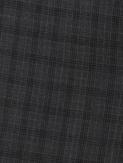 Raymond Grey Solid Contemporary Fit Polyester Blend Trouser