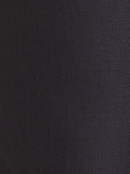 Raymond Black Solid Contemporary Fit Terylene Blend Trouser