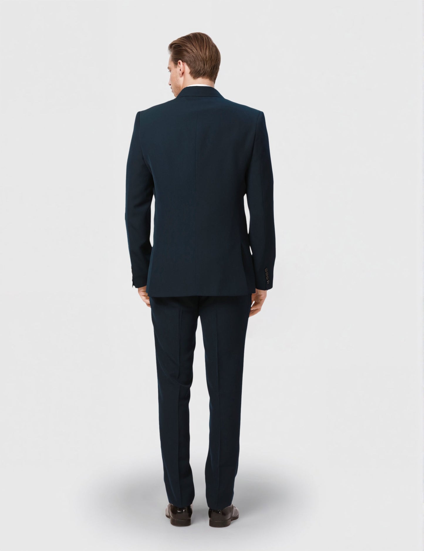 Ethnix by Raymond Men Blue Dobby Tailored fit Polyster Blend Suit