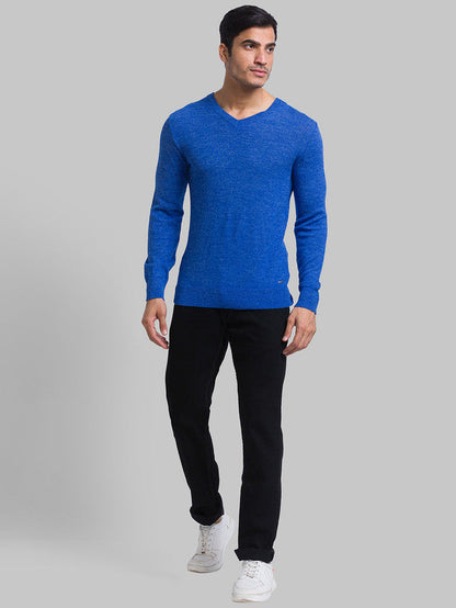 Parx Black Jacquard Slim Tapered Fit Cotton Blend Jeans