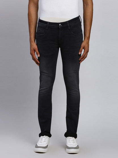 Parx Men Black Solid Skinny Fit Jeans