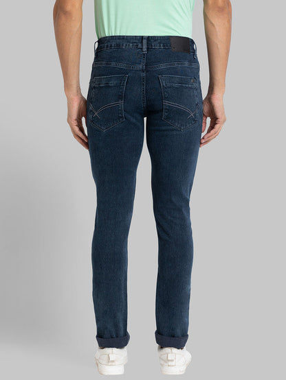 Parx Men Black Self Design Tapered Fit Jeans