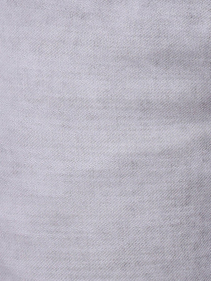 Parx Grey Knitted Low Rise Tapered Fit Cotton Blend Jeans