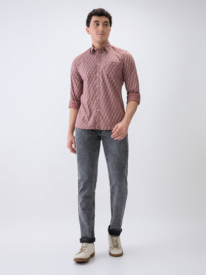 Parx Men Black Twill Low Rise Tapered Fit Cotton Blend Jeans