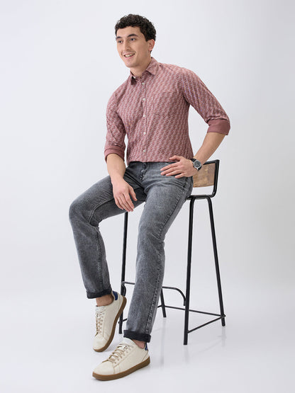 Parx Men Black Twill Low Rise Tapered Fit Cotton Blend Jeans