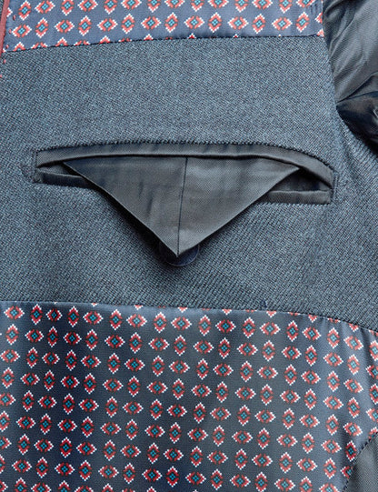 Parx Men Blue Solid Urban Fit Terylene Blend Blazer