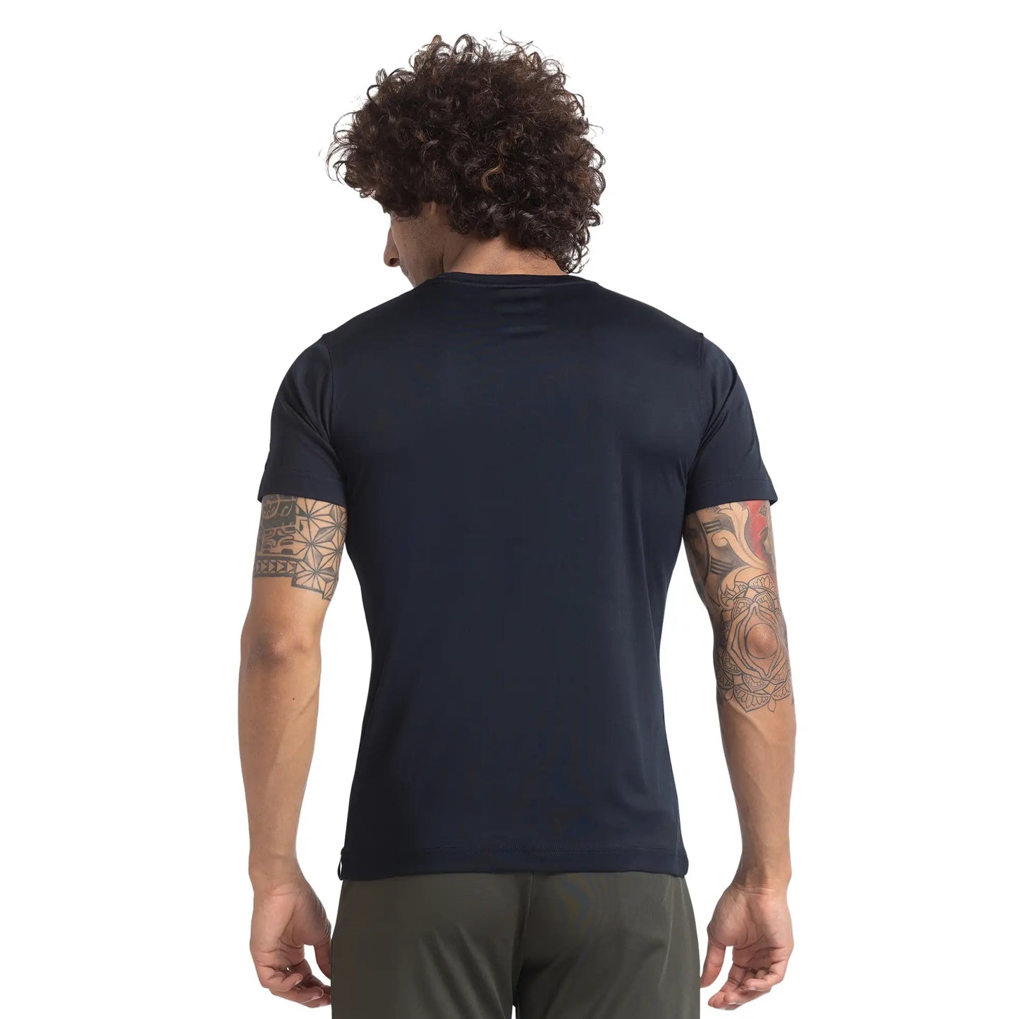 Men Blue Regular Fit Graphic Polyester T-Shirt