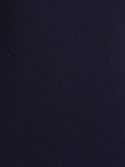 Parx Men Blue Solid Regular Fit Cotton Intarsia Neck T-Shirt