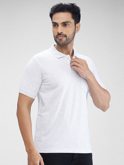 Parx Multicolor Solid Regular Fit Cotton Blend T-Shirt