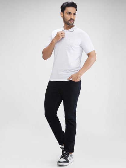Parx Multicolor Solid Regular Fit Cotton Blend T-Shirt