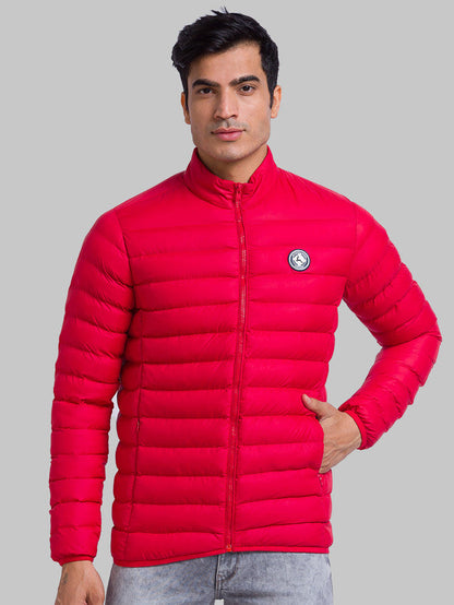 Parx Men Red Solid Polyester Jacket