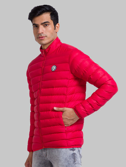 Parx Men Red Solid Polyester Jacket