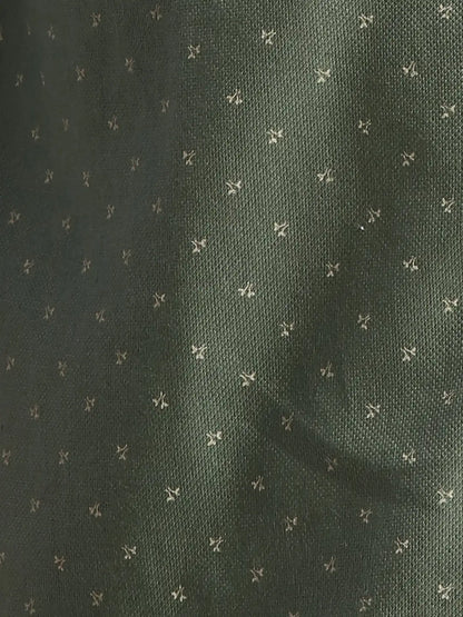 Men Green Slim Fit Print Cotton Full Sleeve Shirts