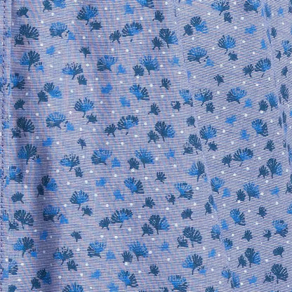 Men Blue Slim Fit Print Cotton Full Sleeve Shirts
