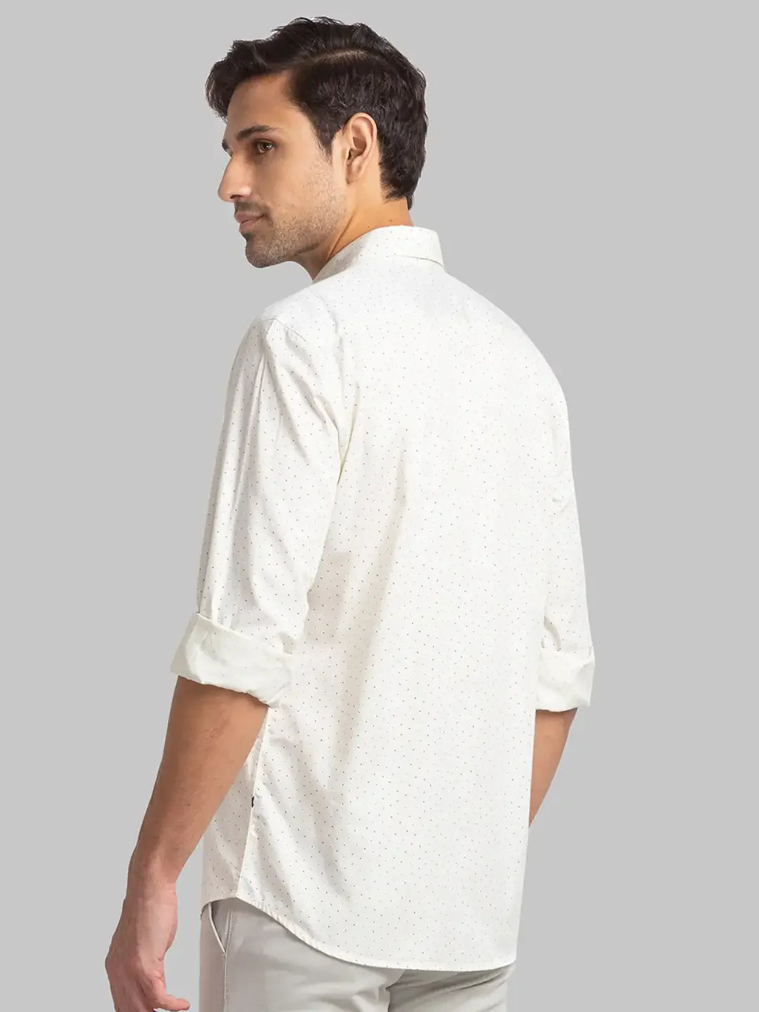 Parx Men Brown Printed Slim Fit Cotton Casual Shirt