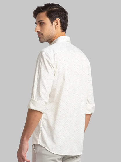 Parx Men Brown Printed Slim Fit Cotton Casual Shirt