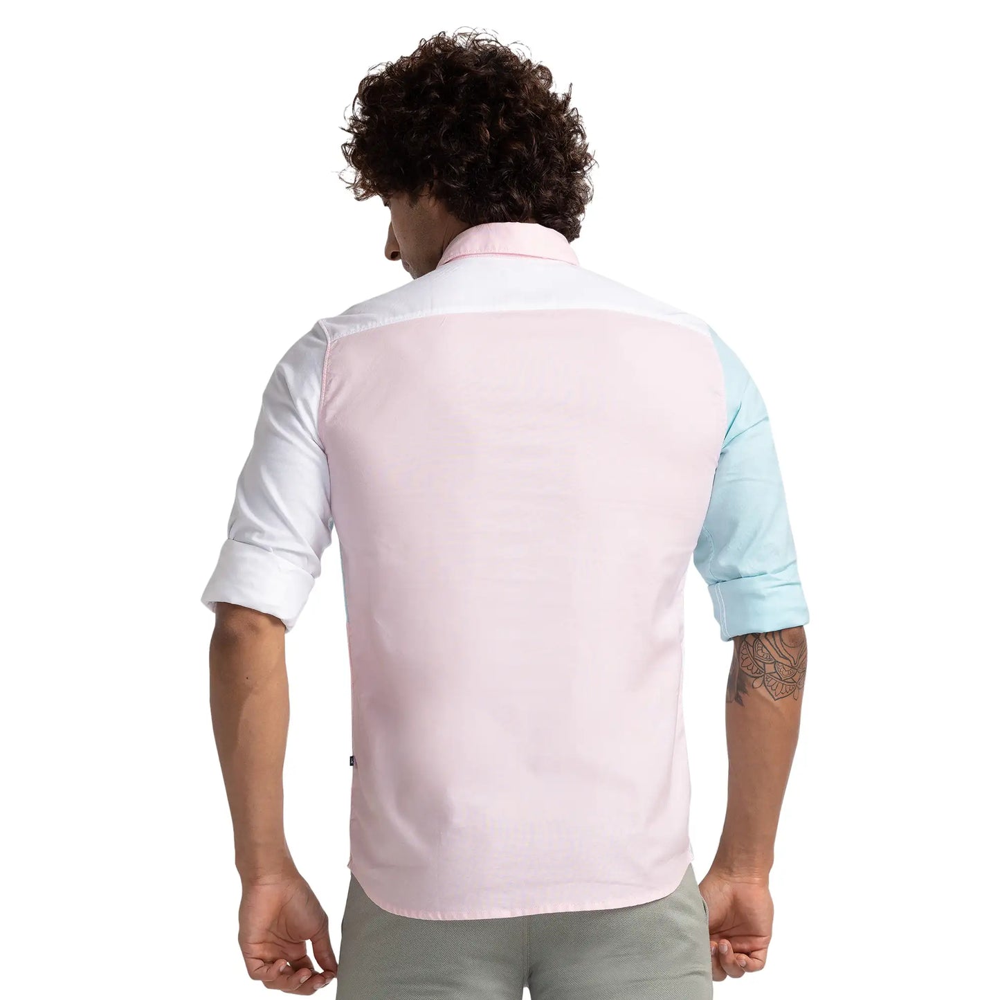 Parx Men Pink Solid Slim Fit Cotton Casual Shirt
