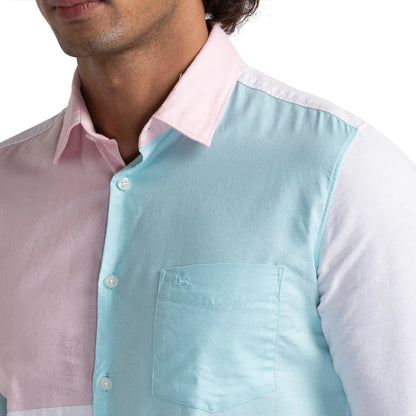 Parx Men Pink Solid Slim Fit Cotton Casual Shirt