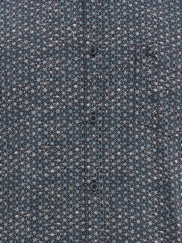 Parx Black Printed Slim Fit Cotton Casual Shirt