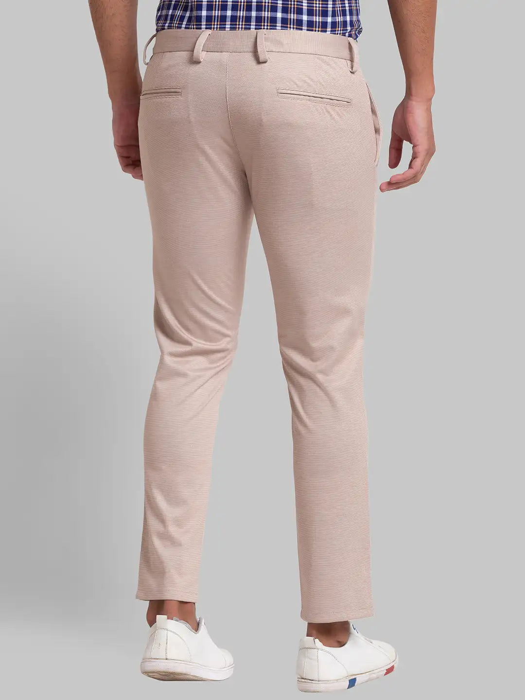 Men Brown Super Slim Fit Solid Terylene Blend Trouser
