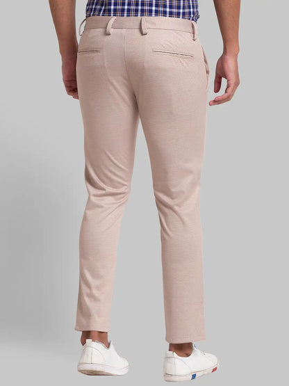 Men Brown Super Slim Fit Solid Terylene Blend Trouser