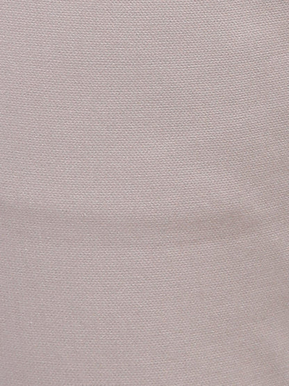 Parx Grey Solid Low Rise Tapered Fit Cotton Blend Trouser