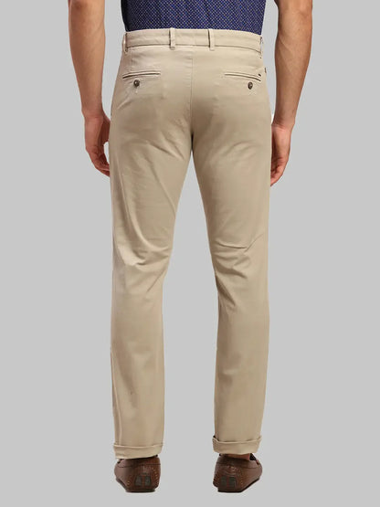 Men Grey Lrt Fit Rfd Overdyed Cotton Blend Trouser