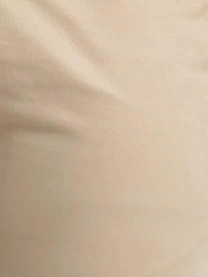 Men Khaki Super Slim Fit Solid Cotton Blend Trouser