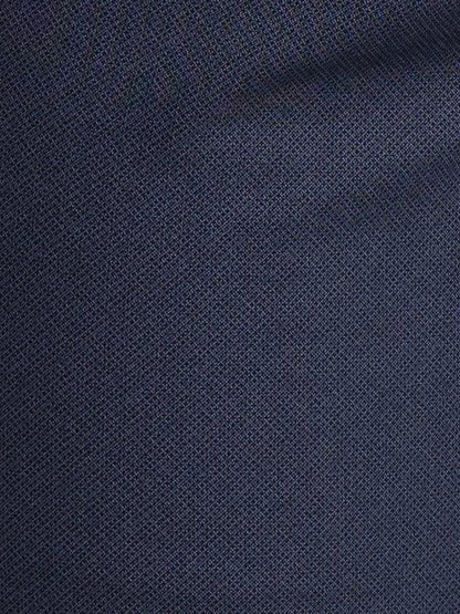 Men Blue Super Slim Fit Print Cotton Blend Trouser