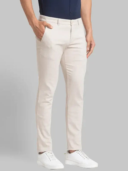 Men Fawn Super Slim Fit Print Cotton Blend Trouser