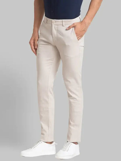 Men Fawn Super Slim Fit Print Cotton Blend Trouser
